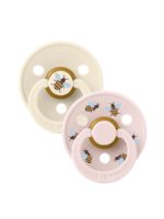 BIBS Набор из 2-х пустышек Studio Colour Bumblebee Latex Ivory/Petal 0-6 месяцев