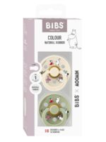 BIBS Набор из 2-х пустышек Colour Moomin Friends Ivory/Sage Mix 0-6 месяцев — изображение 4