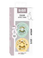 BIBS Набор из 2-х пустышек Colour Moomin Sailing Nordic Mint/Pale Butter Mix 0-6 месяцев — изображение 4