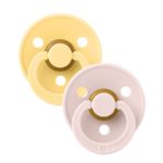 BIBS Набор из 2-х пустышек Colour Latex Pale Butter/Petal 0-6 месяцев