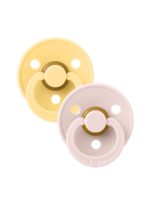 BIBS Набор из 2-х пустышек Colour Latex Pale Butter/Petal 0-6 месяцев