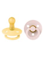 BIBS Набор из 2-х пустышек Colour Latex Pale Butter/Petal 0-6 месяцев — изображение 2