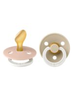 BIBS Набор из 2-х пустышек Colour Glow Latex Anatomical Blush/Vanilla 0-6 месяцев — изображение 2