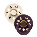 BIBS Набор из 2-х пустышек Colour Holiday Bow Ivory/Plum 0-6 месяцев