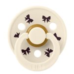 BIBS Пустышка Colour Holiday Bow Ivory/Plum 6-18 месяцев