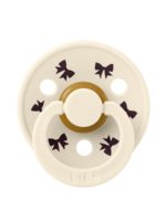 BIBS Пустышка Colour Holiday Bow Ivory/Plum 6-18 месяцев