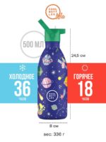 Cool Bottles Термос-термобутылка Kids Stellar Journey 500мл — изображение 6