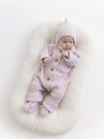 Mimibaby Комплект (комбинезон, шапочка, пинетки) лавандовый — изображение 2