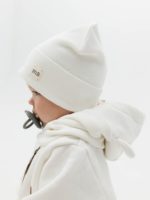 Mimibaby Комплект (шапка с подворотом, снуд) молочный — изображение 4