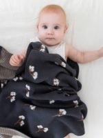 Mimibaby Плед вязаный Хлопок антрацитовый 105х85см — изображение 2