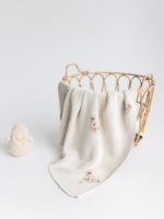 Mimibaby Плед вязаный Мишки молочный 105х85см