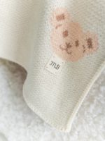 Mimibaby Плед вязаный Мишки молочный 105х85см — изображение 4