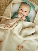Mimibaby Плед вязаный Мишки молочный 105х85см — изображение 2