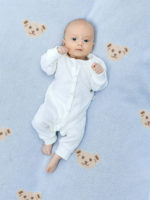 Mimibaby Плед вязаный Мишки небесный 105х85см — изображение 6