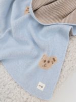 Mimibaby Плед вязаный Мишки небесный 105х85см — изображение 5
