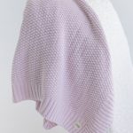 Mimibaby Плед вязаный Райс лавандовый 105х90см