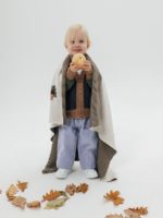 Mimibaby Плед вязаный Жёлуди молочный 100х85см — изображение 5