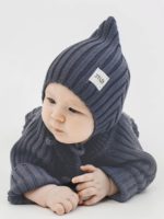 Mimibaby Шапка из хлопка Эльф антрацитовая — изображение 2