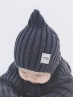 Mimibaby Шапка из хлопка Эльф антрацитовая — изображение 4