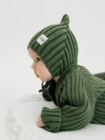 Mimibaby Шапка из хлопка Эльф оливковая — изображение 5