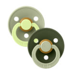 BIBS Набор из 2-х пустышек Studio Colour Fusion Latex Sage/Hunter Green Mix 6-18 месяцев