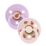 BIBS Набор из 2-х пустышек Studio Colour Ladybug Latex Violet Sky/Petal 0-6 месяцев