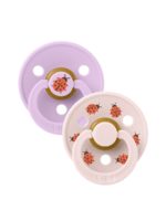 BIBS Набор из 2-х пустышек Studio Colour Ladybug Latex Violet Sky/Petal 0-6 месяцев