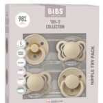 BIBS Набор из 4-х пустышек Try-it Vanilla 0-6 месяцев