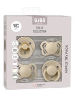 BIBS Набор из 4-х пустышек Try-it Vanilla 0-6 месяцев