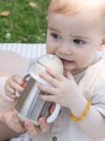 Beaba Поильник-термоc с трубочкой Tasse Paille Inox Clay 250мл — изображение 2
