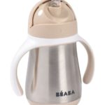 Beaba Поильник-термоc с трубочкой Tasse Paille Inox Clay 250мл