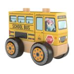 Hape Развивающая игрушка 3в1 Jadore Спецтехника "Школьный автобус"