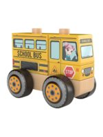 Hape Развивающая игрушка 3в1 Jadore Спецтехника "Школьный автобус"