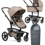 Joolz Коляска 2 в 1 Day 5 Sandy Taupe с флисовым конвертом Pure Grey