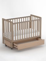 Antemi Кроватка Classic Sleep с ящиком и универсальным маятником капучино — изображение 5