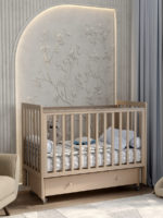Antemi Кроватка Classic Sleep с ящиком и универсальным маятником капучино — изображение 2