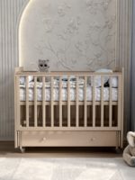 Antemi Кроватка Classic Sleep с ящиком и универсальным маятником капучино — изображение 3