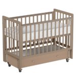 Antemi Кроватка Classic Sleep с ящиком и универсальным маятником капучино