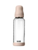 BIBS Стеклянная бутылочка в наборе с латексной соской, средний поток 240мл Boheme/Blush — изображение 4
