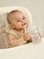 Happy Baby Поильник с трубочкой и ручками Light Gray 360мл — изображение 2