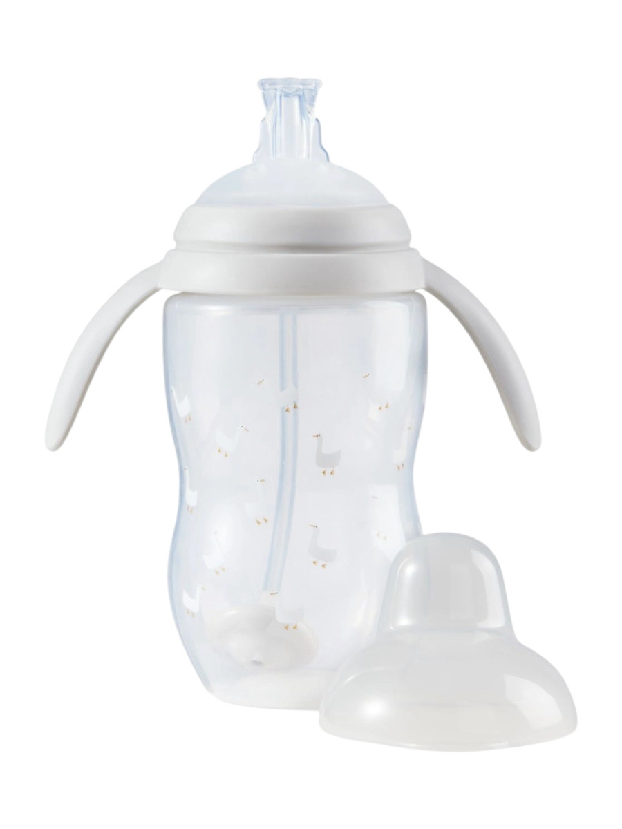 Happy Baby Поильник с трубочкой и ручками Light Gray 360мл Happy Baby Поильник с трубочкой и ручками Light Gray 360мл — изображение 1