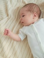 Mimibaby Плед вязаный Косы молочный 105х90см — изображение 3