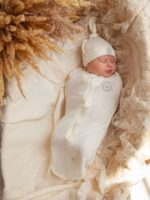 Наследник Выжанова Пеленка-кокон и шапка натуральный — изображение 2