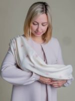 Наследник Выжанова Плед-пеленка из муслина сердечки розовый 110х110см — изображение 5