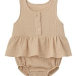 ToucanKids Боди-платье из муслина молочное