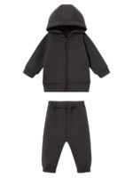 ToucanKids Костюм из футера с начесом (кофта с капюшоном, брюки) графит