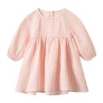 ToucanKids Платье из муслина клетка розовая