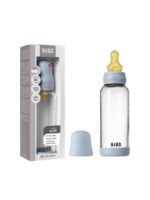 BIBS Стеклянная бутылочка в наборе с латексной соской, средний поток 240мл Baby Blue — изображение 4