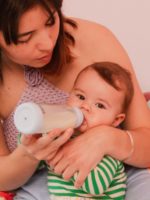 BIBS Стеклянная бутылочка в наборе с латексной соской, средний поток 240мл Baby Blue — изображение 2