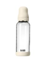 BIBS Стеклянная бутылочка в наборе с латексной соской, средний поток 240мл Boheme/Ivory — изображение 4